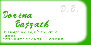 dorina bajzath business card